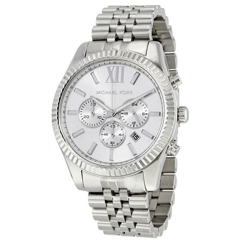 michael kors link watch silver|silver Michael Kors Watch men.